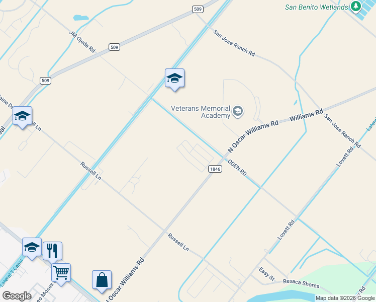 map of restaurants, bars, coffee shops, grocery stores, and more near 295 Hunter's Ridge in San Benito