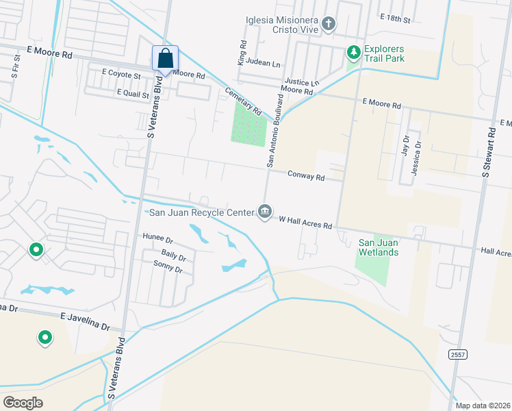 map of restaurants, bars, coffee shops, grocery stores, and more near 604 Hall Acres Road in San Juan