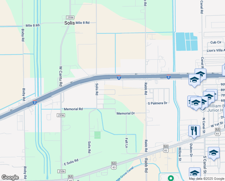 map of restaurants, bars, coffee shops, grocery stores, and more near in Solis