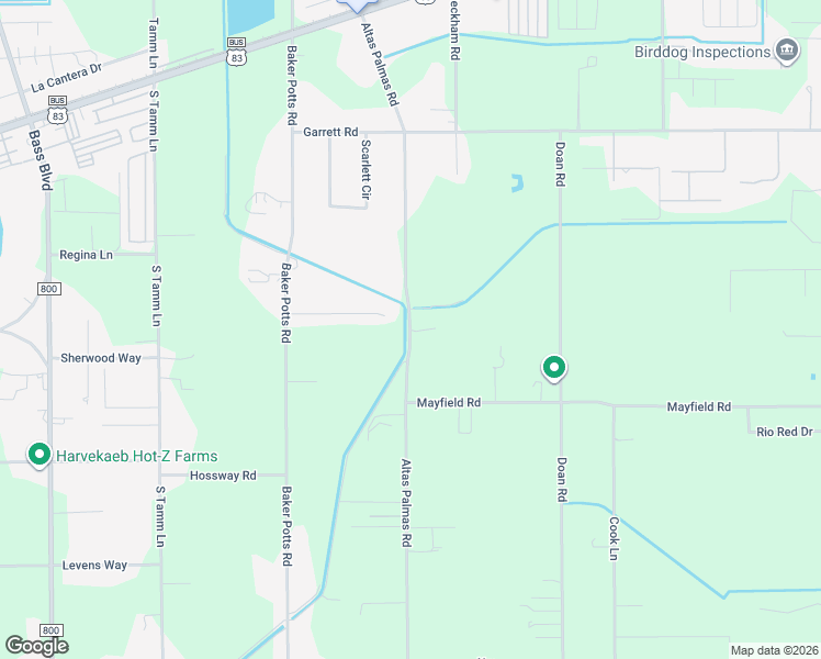 map of restaurants, bars, coffee shops, grocery stores, and more near 27270 Altas Palmas Road in Harlingen