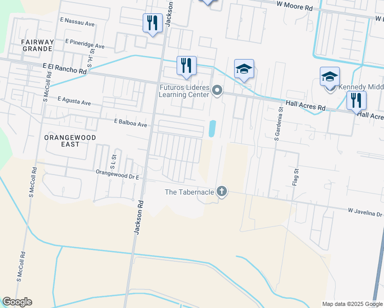 map of restaurants, bars, coffee shops, grocery stores, and more near 3604 Sheraton Avenue in Pharr