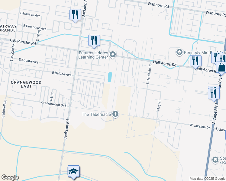 map of restaurants, bars, coffee shops, grocery stores, and more near 2714 South Fabian "H" Street in Pharr