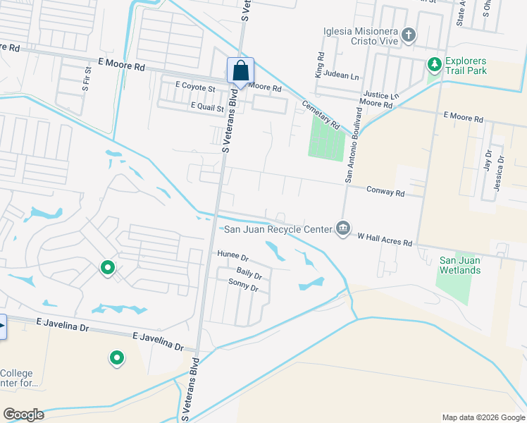 map of restaurants, bars, coffee shops, grocery stores, and more near 604 West Hall Acres Road in San Juan