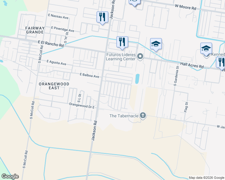 map of restaurants, bars, coffee shops, grocery stores, and more near 3607 Fairmont Avenue in Pharr