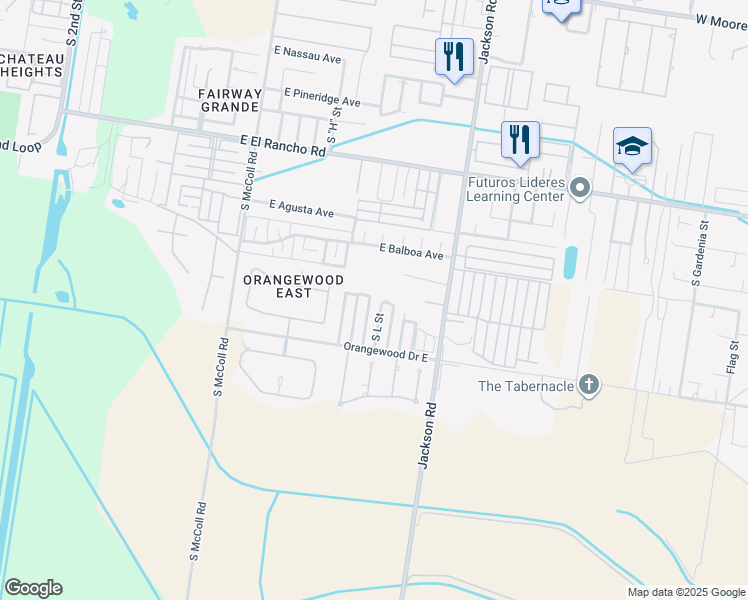 map of restaurants, bars, coffee shops, grocery stores, and more near 3800 South L Street in McAllen