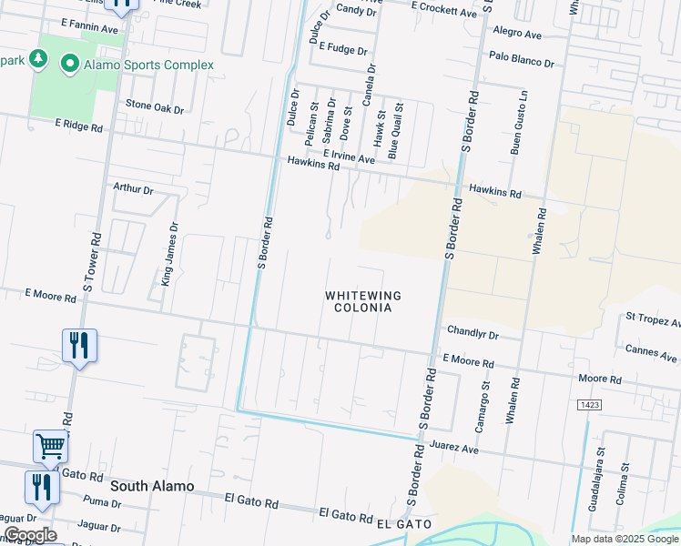 map of restaurants, bars, coffee shops, grocery stores, and more near 1006 Dove St in Alamo