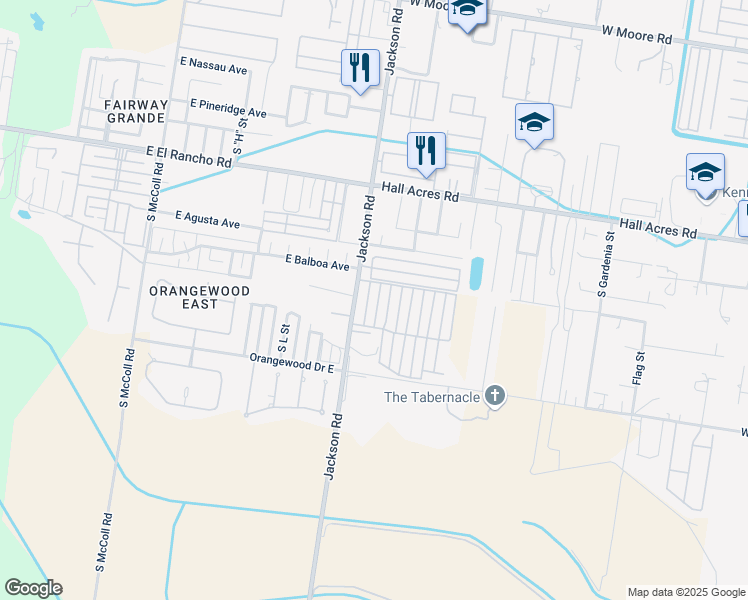 map of restaurants, bars, coffee shops, grocery stores, and more near 3700 Embassy Avenue in Pharr
