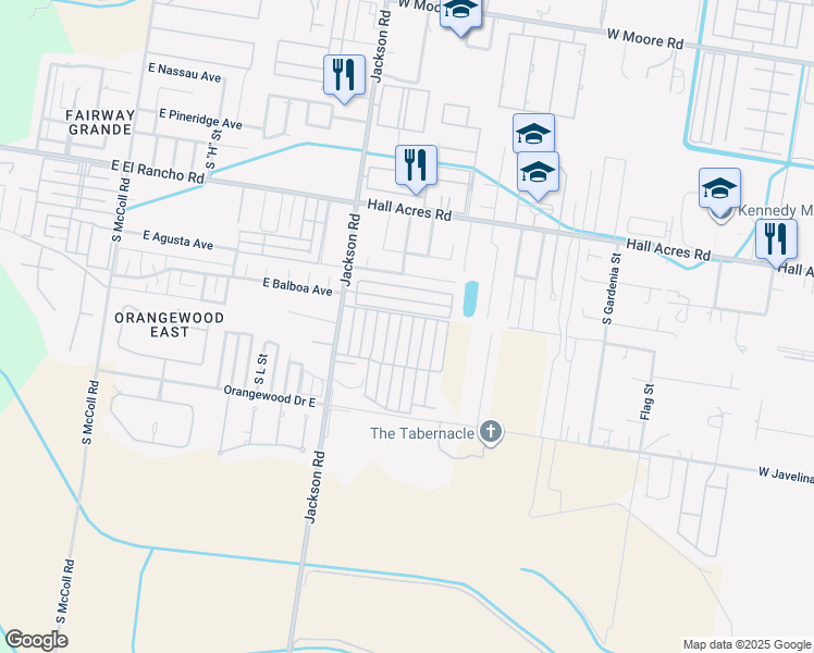 map of restaurants, bars, coffee shops, grocery stores, and more near 3603 Raddison Avenue in Pharr