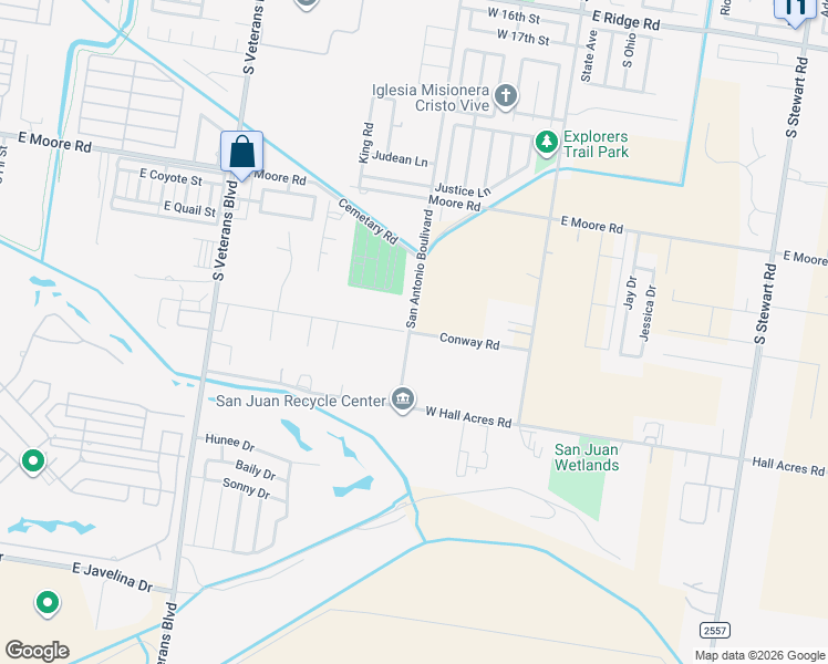 map of restaurants, bars, coffee shops, grocery stores, and more near 2200 South San Antonio Avenue in San Juan