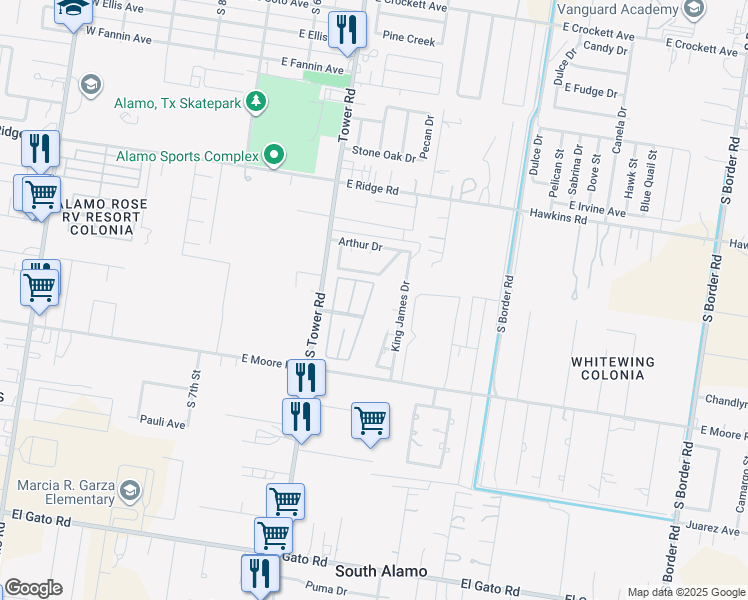 map of restaurants, bars, coffee shops, grocery stores, and more near 1007 El Paseo Drive in Alamo