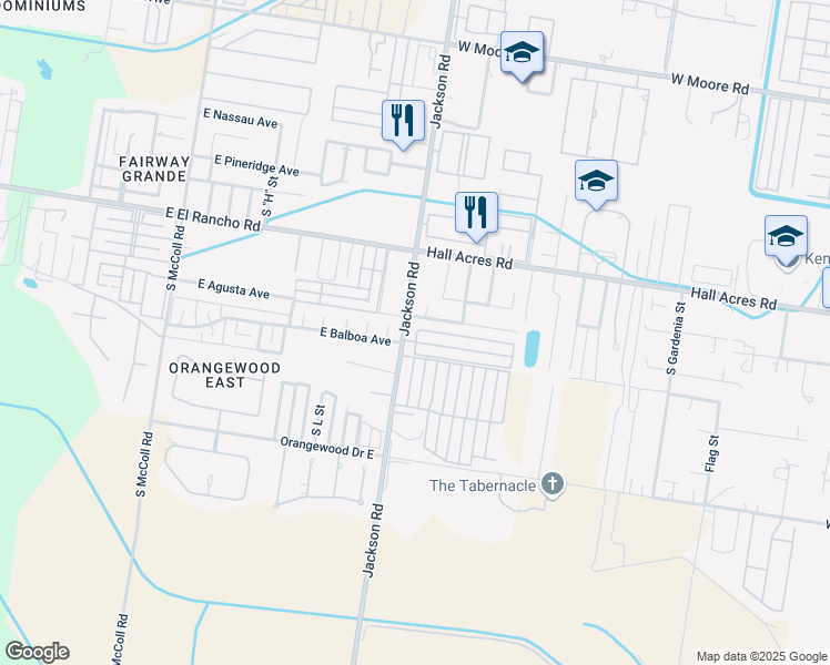 map of restaurants, bars, coffee shops, grocery stores, and more near 2901 South Jackson Road in Pharr
