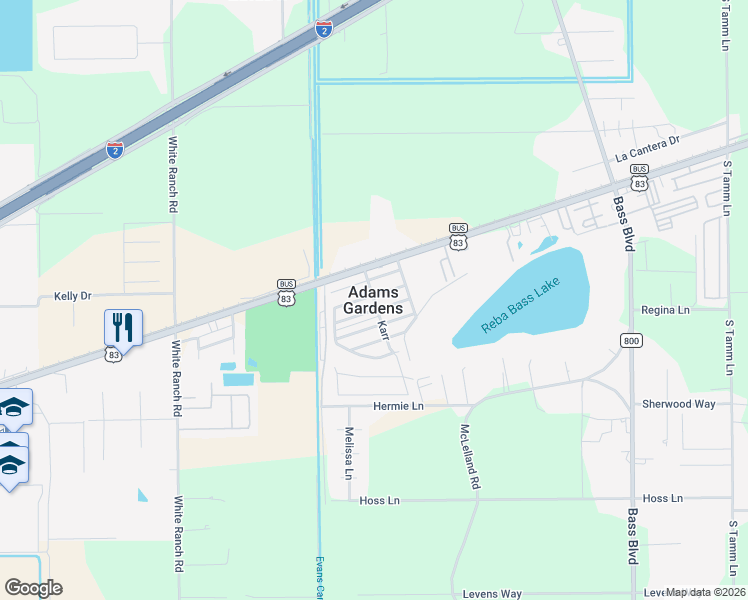 map of restaurants, bars, coffee shops, grocery stores, and more near in Adams Gardens