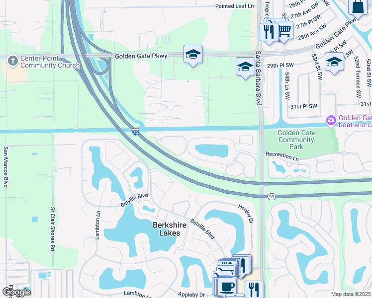 map of restaurants, bars, coffee shops, grocery stores, and more near 1208 Commonwealth Circle in Naples
