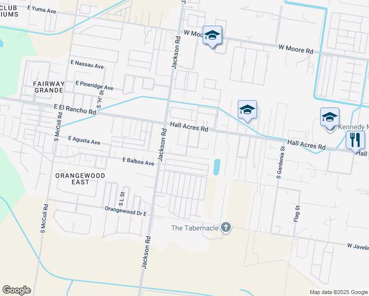 map of restaurants, bars, coffee shops, grocery stores, and more near 1601 West Valencia Avenue in Pharr