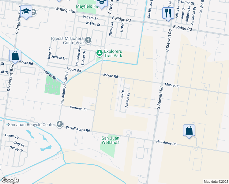 map of restaurants, bars, coffee shops, grocery stores, and more near 2307 San Charbel Street in San Juan