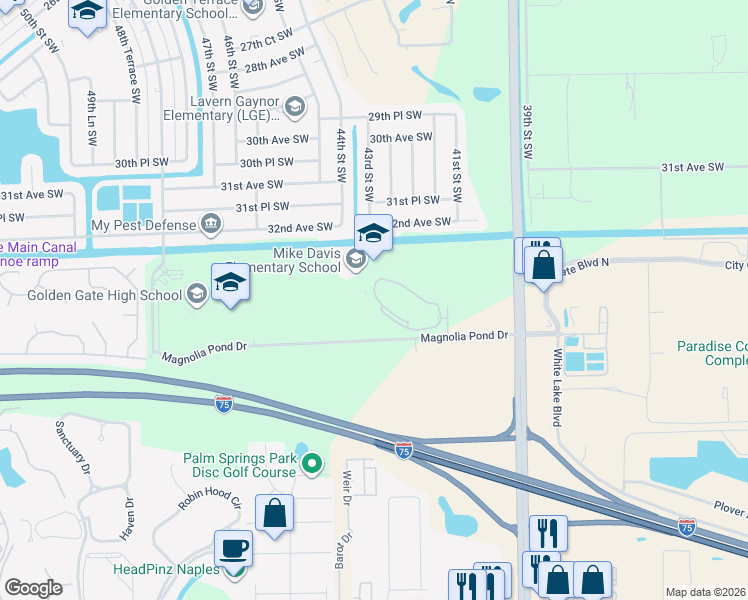 map of restaurants, bars, coffee shops, grocery stores, and more near 10606 Noah's Circle in Naples