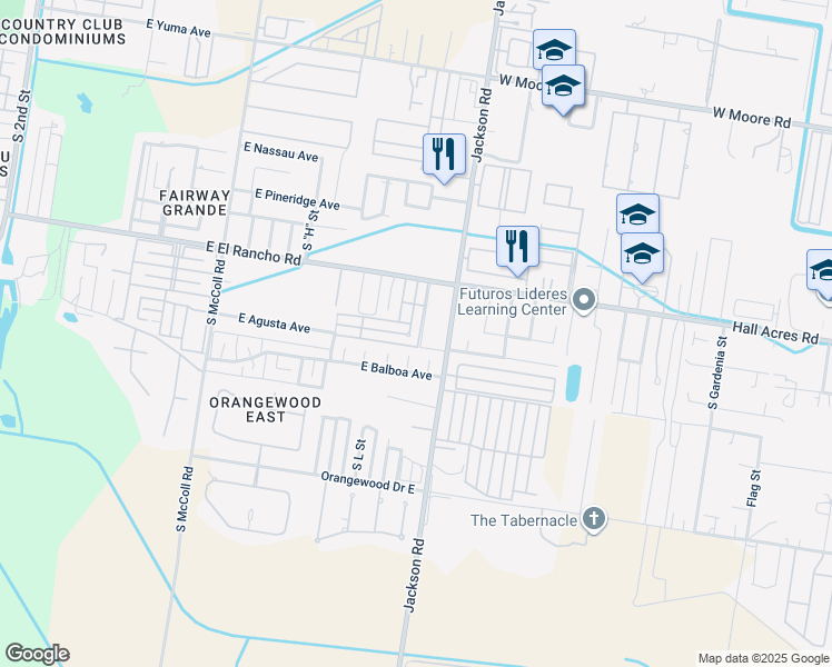 map of restaurants, bars, coffee shops, grocery stores, and more near 3525 South "M" Street in McAllen