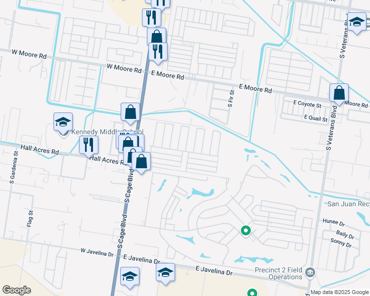 map of restaurants, bars, coffee shops, grocery stores, and more near 301 U.S. 281 in Pharr