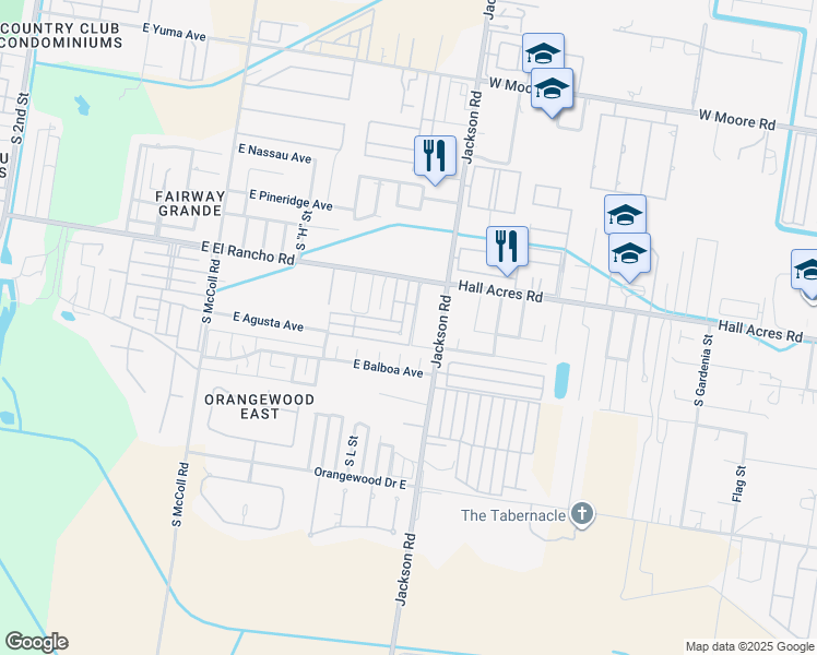 map of restaurants, bars, coffee shops, grocery stores, and more near 3521 South "M" Street in McAllen