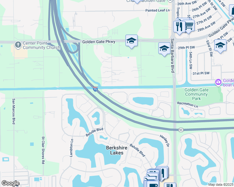 map of restaurants, bars, coffee shops, grocery stores, and more near 1208 Commonwealth Circle in Naples
