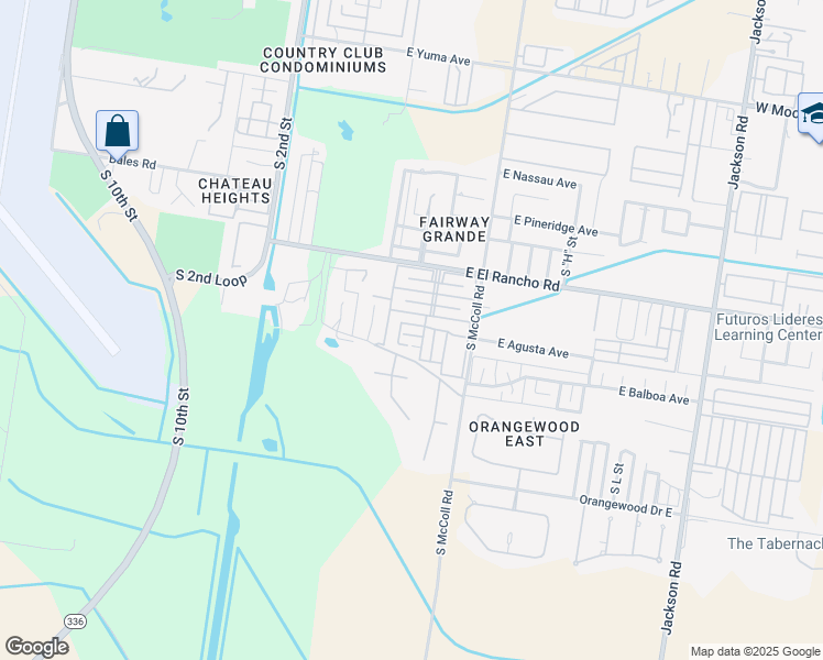 map of restaurants, bars, coffee shops, grocery stores, and more near 505 East Uphall Avenue in McAllen
