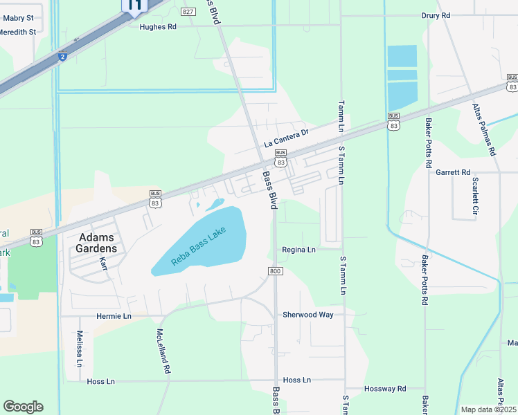 map of restaurants, bars, coffee shops, grocery stores, and more near 26986 Bass Boulevard in Harlingen