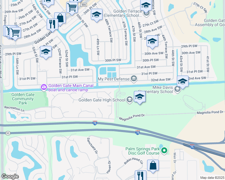 map of restaurants, bars, coffee shops, grocery stores, and more near 3797 Hudson Court in Naples