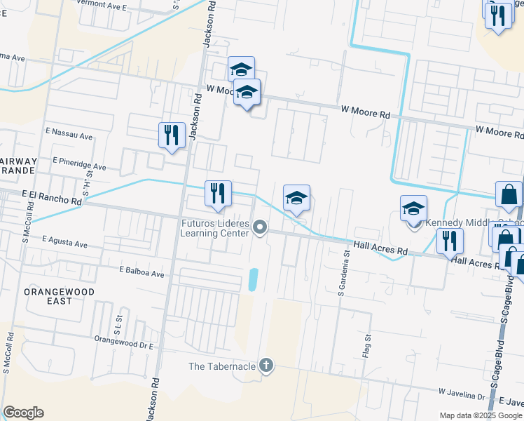 map of restaurants, bars, coffee shops, grocery stores, and more near 2507 South Dominique Street in Pharr