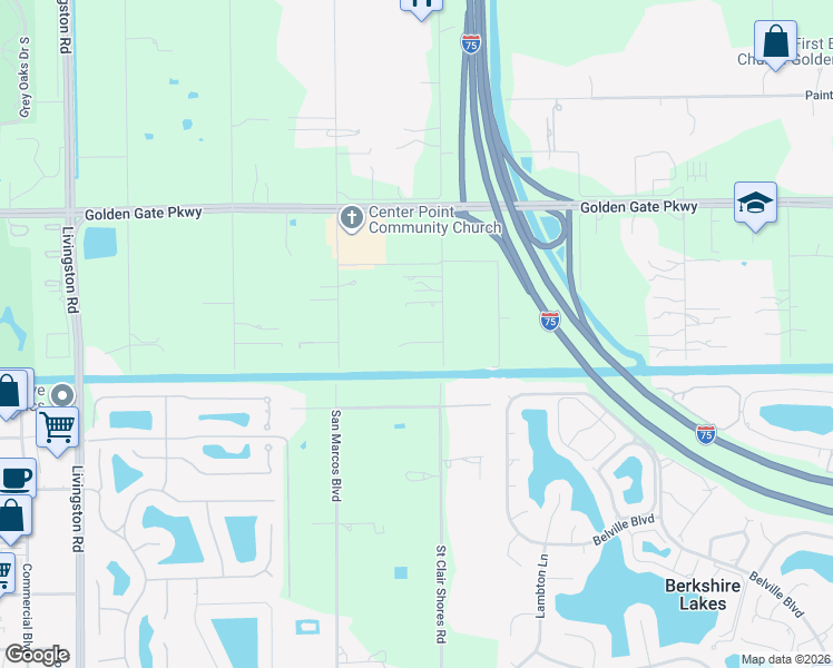 map of restaurants, bars, coffee shops, grocery stores, and more near 3211 64th Street Southwest in Naples