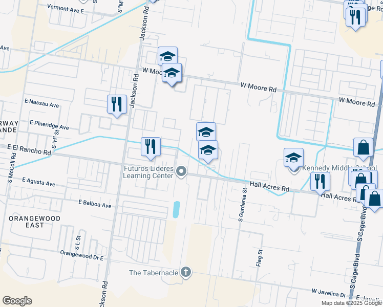 map of restaurants, bars, coffee shops, grocery stores, and more near 2316 South Dominque Drive in Pharr