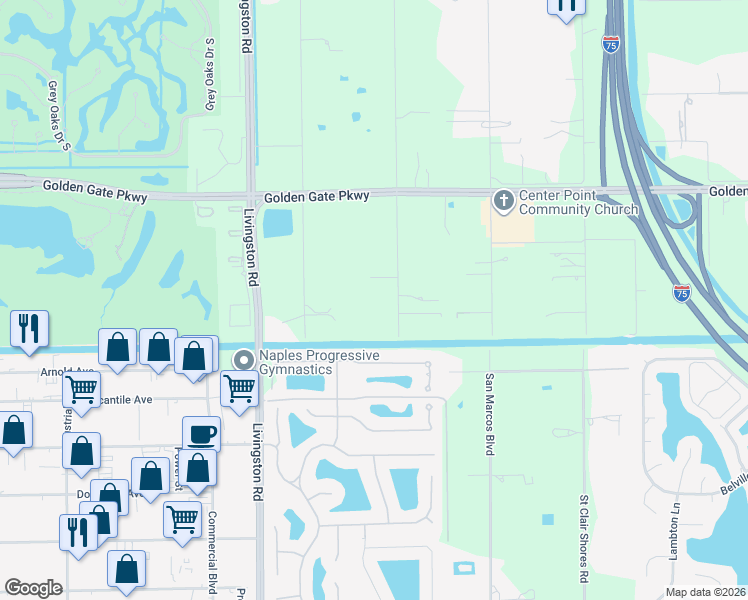 map of restaurants, bars, coffee shops, grocery stores, and more near 3211 68th Street Southwest in Naples