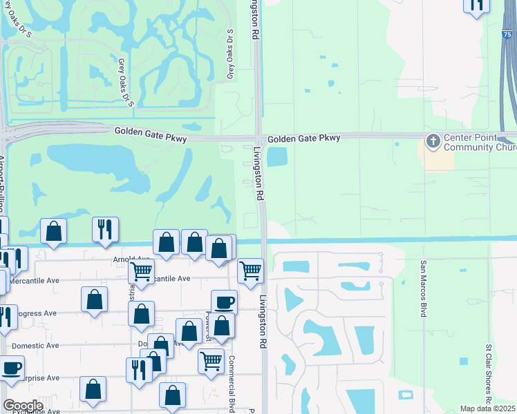 map of restaurants, bars, coffee shops, grocery stores, and more near 10979 Lost Lake Drive in Naples