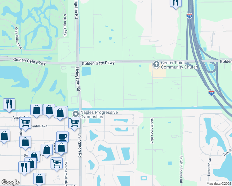 map of restaurants, bars, coffee shops, grocery stores, and more near 3211 68th Street Southwest in Naples
