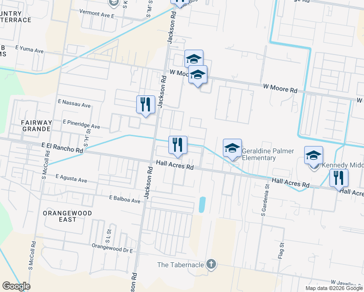 map of restaurants, bars, coffee shops, grocery stores, and more near 91 Dunlyn Drive in Pharr