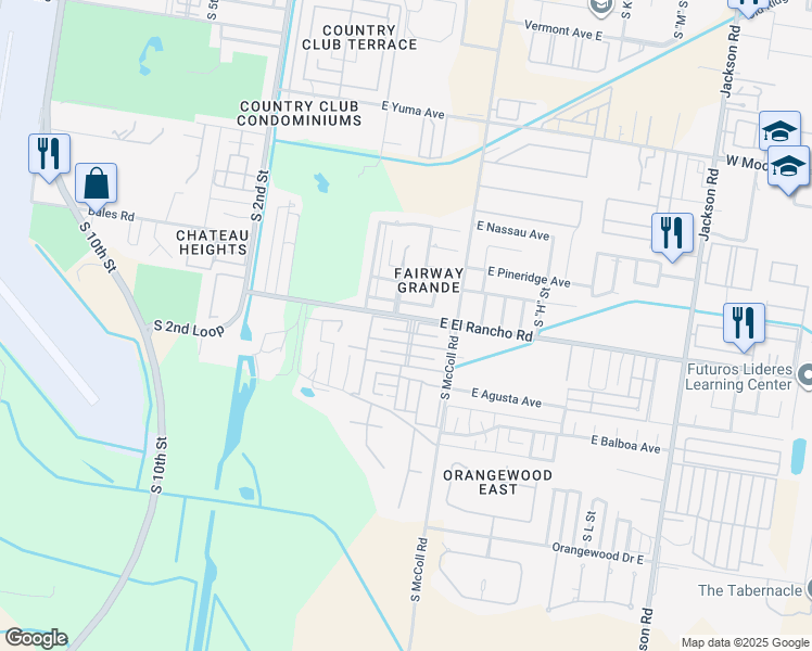 map of restaurants, bars, coffee shops, grocery stores, and more near 533 East Sandyhills Avenue in McAllen