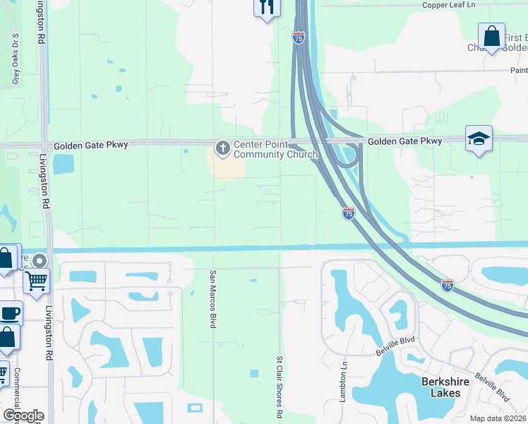 map of restaurants, bars, coffee shops, grocery stores, and more near 3211 64th Street Southwest in Naples