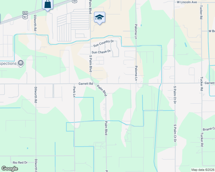 map of restaurants, bars, coffee shops, grocery stores, and more near 17620 Garrett Road in Harlingen
