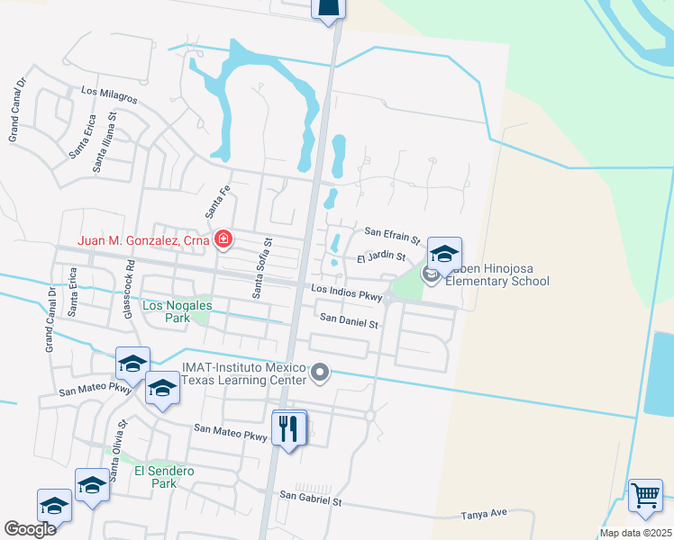 map of restaurants, bars, coffee shops, grocery stores, and more near 3707 San Clemente in Mission