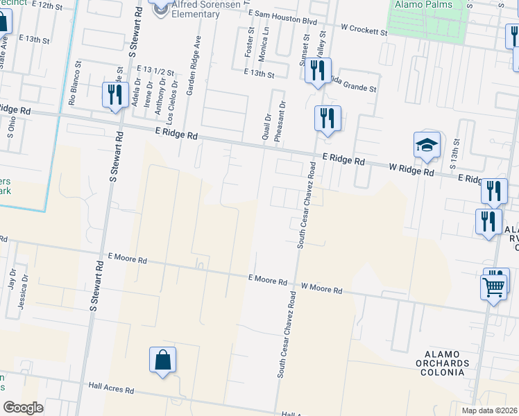 map of restaurants, bars, coffee shops, grocery stores, and more near 1812 Piedras Negras Street in San Juan