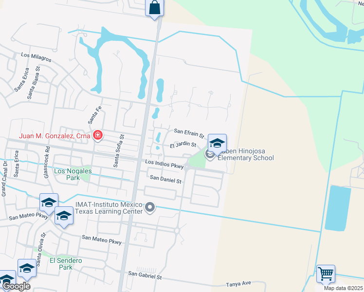 map of restaurants, bars, coffee shops, grocery stores, and more near 3902 San Clemente in Mission