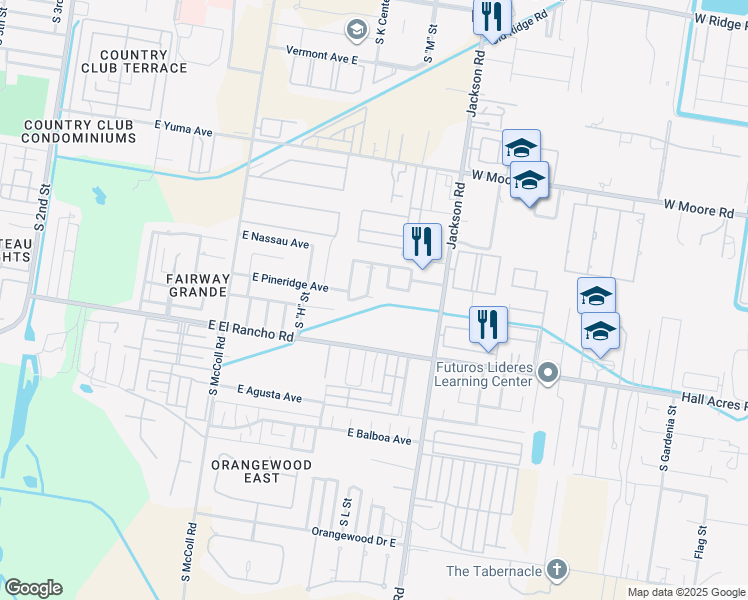 map of restaurants, bars, coffee shops, grocery stores, and more near 3011 South L Lane in McAllen
