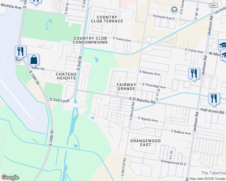 map of restaurants, bars, coffee shops, grocery stores, and more near 409 Saint George Avenue in McAllen