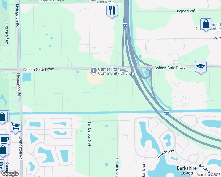 map of restaurants, bars, coffee shops, grocery stores, and more near 3089 64th Street Southwest in Naples