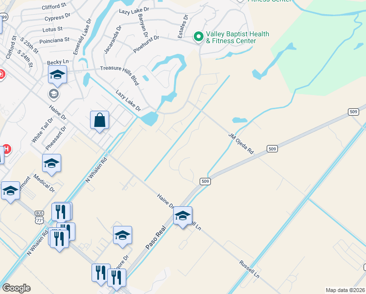 map of restaurants, bars, coffee shops, grocery stores, and more near 3410 Kelsey Court in San Benito