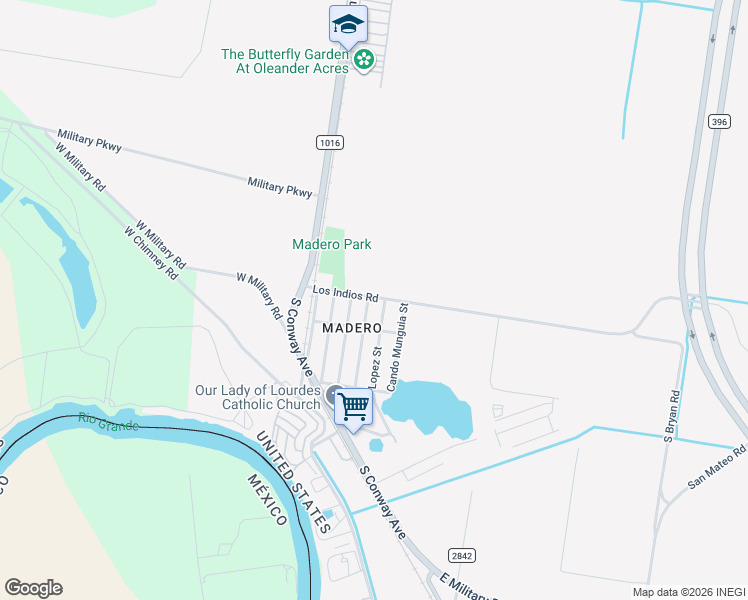 map of restaurants, bars, coffee shops, grocery stores, and more near 1000 Los Indios Road in Mission