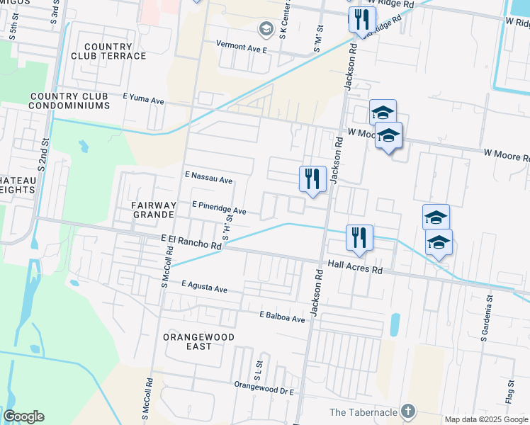 map of restaurants, bars, coffee shops, grocery stores, and more near 3013 South K Center in McAllen