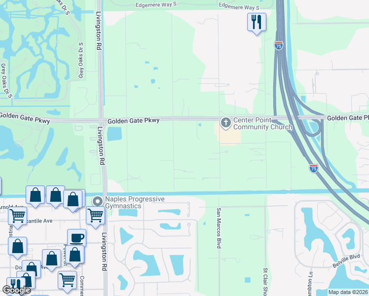 map of restaurants, bars, coffee shops, grocery stores, and more near 3110 68th Street Southwest in Naples