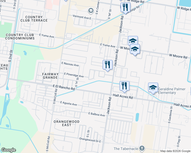 map of restaurants, bars, coffee shops, grocery stores, and more near 3011 South L Lane in McAllen