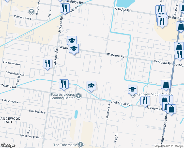 map of restaurants, bars, coffee shops, grocery stores, and more near 907 W Denise Dr in Pharr