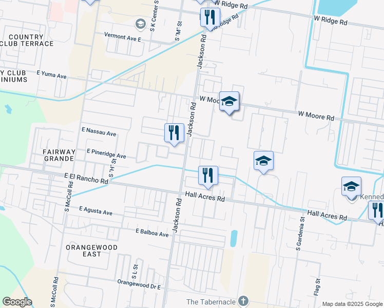 map of restaurants, bars, coffee shops, grocery stores, and more near 2201 South Jackson Road in Pharr
